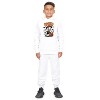 Everyday Kids “Snackin’ & Spookin’” Pullover Halloween Hoodie – Skeleton Trick-or-Treater with Candy Bag – Cozy Fall Sweatshirt for Boys, White - 2 of 3