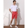 Lars Amadeus Men's Summer Slim Fit Flat Front Plaid Dress Shorts - 4 of 4