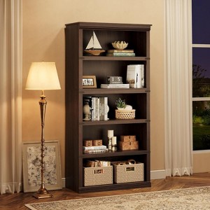 Tier Bookcase, Farmhouse Book Shelf with Storage Open Display Bookshelves - 1 of 4