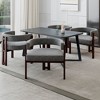 Dexmalle Set of 2 Curved Back Accent Chair with Rubber Wood Legs - 3 of 4