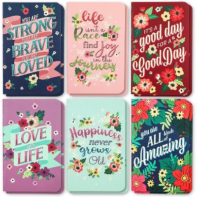 Paper Junkie 12-Pack Inspirational Quotes Travelers Lined Notebooks Journals 5.25 x 3.25 In, 32 Pages