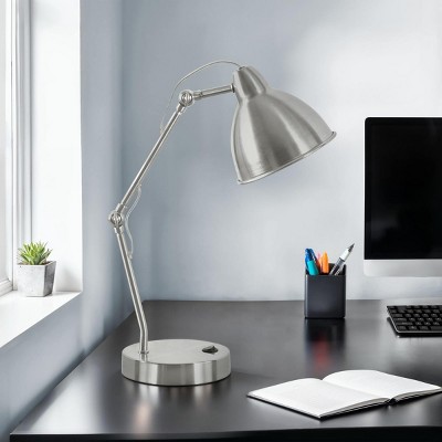 Industrial Task Lamp with USB Port and Adjustable Arm, Nightstand or Desk Light with Rocker Switch for Home Office or Study–The Pop Home