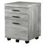 Monarch Specialties File Cabinet Rolling Mobile Storage Drawers Printer Stand Office Work Laminate Grey Contemporary Modern - 4 of 4