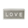 HomeRoots 4" Gray And White Galvanized Metal Love Hand Painted Tabletop Sign - 4 of 4