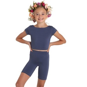 Capezio Wildflower Buttercup Bike Short - Girls Medium - 1 of 3