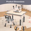 Garvee Kids Table and Chairs Set, Height Adjustable Desk With 4 Seats,Graffiti Desktop, Non-Slip Legs - 2 of 4