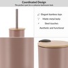 Evideco French Home Goods Bathroom Set with Bamboo Lid - Matte Metal Trash Can and Toilet Brush - 4 of 4
