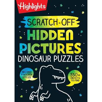 Scratch-Off Hidden Pictures Dinosaur Puzzles - (Highlights Scratch-Off Activity Books) (Spiral Bound)