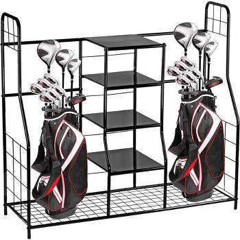Golf Bag Sports Dual Golf Storage Organizer - Golf Organizer Rack for Indoor & Outdoor - Large Capacity Garage Sports Equipment Organizer - Homeitusa