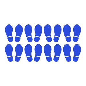 Unique Bargains Home Classroom Floor Stairs Decal PVC Footprint Sticker 8 Pairs - 1 of 4