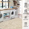 Area Rug, Machine Washable Vintage Floral Rug with Non-Slip Backing, Low Pile Pearl Velvet Floor Carpet, Lightweight Foldable Soft Rug for Bedroom - 4 of 4