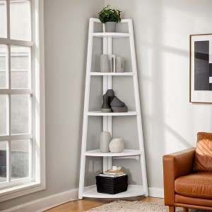 Hommoo 5-Tier Corner Shelf, 70" Tall Corner Ladder Shelf Small Bookshelf - 1 of 4