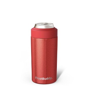 FrostBuddy Universal Buddy Insulated Can Cooler | Fits 12oz Cans, Slim Cans & Bottles | Stainless Steel Drink Holder - 1 of 4