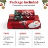 Christmas Duvet Cover 3 Pieces Snowman Printed Holiday Bedding Set Soft Red Duvet and Pillow Shams - 2 of 4