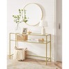 VASAGLE Console Sofa Table, Modern Entryway Table, Tempered Glass Table, Metal Frame 13.8 x 47.2 x 31.5 Inches Gold Color - 2 of 4