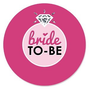 Big Dot of Happiness Bride-To-Be - Bridal Shower & Classy Bachelorette Party Circle Sticker Labels - 24 Count - 1 of 4