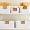 Talented Kitchen Talented Kitchen 8 Piece Metal Basket Labels Clip On Holders with 40 Labels, Bronze Label Clips for Storage Bins - 3 of 4
