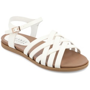 Journee Collection Womens Kimmie Ankle Strap Flat Sandals - 1 of 4