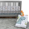 Sammy & Lou Dino Million Years Baby Nursery Crib Bedding Set - 4pc - image 2 of 4