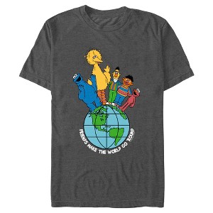 Men's Sesame Street Friends Make the World Go Round T-Shirt - 1 of 4