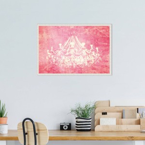 Amanti Art Pink Chandelier by Graffi*tee Studios Framed Canvas Wall Art Print - 1 of 4