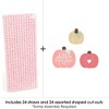Big Dot of Happiness Girl Little Pumpkin - Paper Straw Decor - Fall Birthday Party or Baby Shower Striped Decorative Straws - Set of 24 - 3 of 4