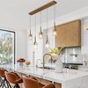 LNC Eveardgeon 5-Lights 43.5" Modern Linear Kitchen Isladn Pendant Lightss, Polished Gold with Crystal Textured Glass - 4 of 4