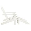 vidaXL Garden Chair White Fir Wood 2-seater Ergonomic Adirondack Chair - White - 3 of 4