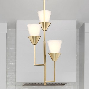 Urban Ambiance Luxury Posh Indoor Pendant,  23-7/8''H x 12"W x 12''D,  Soft Gold Finish, UHP5047 - 1 of 4
