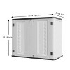 4.18 ft. W x 2.42 ft. D Durable Resin Storage Shed, Weather-Resistant Outdoor Storage Cabinet for Home, Patio and Garage - 4 of 4