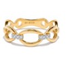 H.J. Namdar 0.04 ct tw Alternating Diamond Oval Link Ring 14K Yellow Gold Natural Diamonds Size 7 - 2 of 4