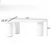 FONTOI Cloud Coffee Table with 1.5'' Thick Tabletop, Irregular Side Table with Round Edge for Living Room Apartment, White, 25.9"*15.7"*37.7" - 3 of 4