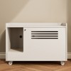 TiramisuBest White Hidden Cat Litter Box Enclosure with Top/Side Fence, Wooden Pet House Side Table for Living Room/Bedroom, Fits Most Litter Boxes - 3 of 4