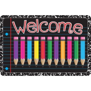 Ashley Productions® The Original Fun Mat™, Welcome Mat, 15.5" x 23.5", Colored Pencils Welcome - 1 of 1