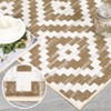 8x10 Area Rugs for Living Room, Checkered Non-Slip Washable Rugs, Neutral Classic Geometric Large Area Rug for Bedroom, Carpet for Dining Room - 4 of 4