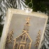 Church Cross Ornament Multicolor 5"H Glass Set of 2 - 2 of 2