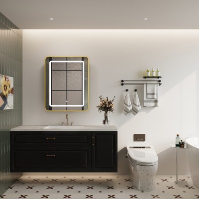 Lighted Medicine Cabinet with Mirror Wall Mounted Bathroom Mirror with Storage