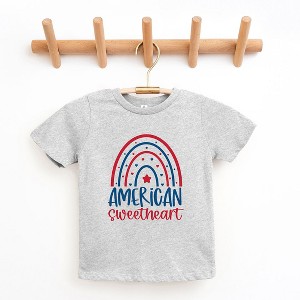 The Juniper Shop American Sweetheart Rainbow Toddler Short Sleeve Tee - 1 of 2