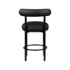 Meridian Furniture,Bordeaux Black Vegan Leather Counter Stool, Set of 2 - 4 of 4