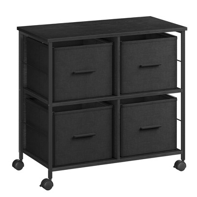 Vasagle File Cabinet With 4 Drawers, Printer Stand, Cube Storage Shelf ...