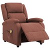 vidaXL - Brown Fabric Upholstered Massage Recliner Chair with Vibration Function and Adjustable Backrest & Footrest - Easy to Assemble - 4 of 4