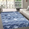 5x7 Living Room Rug Modern Geometric Print Area Rug Washable Rug Stain Resistant Indoor Carpet Non Slip Soft Carpet Low Pile Area Rug For Bedroom - 3 of 4