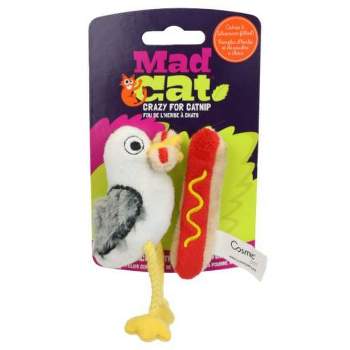 Mad Cat Hot Dog Thief With Catnip & Silvervine Cat Toy 2-Pack