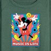 Women's - Disney - Mickey Music Is Life Lightweight French Terry Wide Neck Long Sleeve Shirt - 2 of 4