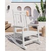 Adirondack Outdoor Rocking Chair, All Weather HDPE Plastic Patio Rocker Chair with Wide Armrests - 2 of 4