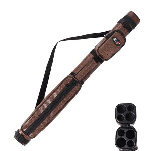 GSE 2x2 Square Billiard Pool Cue Stick Carrying Case, Holds 2 Butts and 2 Shafts Pool Cue Sticks - 1 of 4