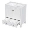 NicBex Bathroom Vanity with Sink, Morden Bathroom Cabinet Storage with 1 Functional Drawers and 1 Spacious Cabinet for Bathroom - 3 of 4