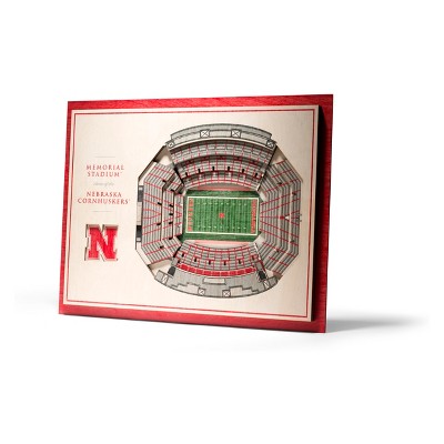 NCAA Nebraska Cornhuskers 5-Layer StadiumViews 3D Wall Art