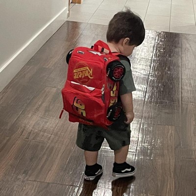 Disney Plush Backpack Kids Lightning McQueen Car Pre-School bag New Toddler  Play Group Kindergarten Cartoon BackPack Bag Toys Gifts