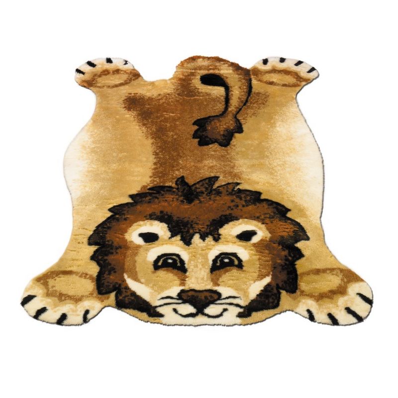 Walk on Me Faux Fur Super Soft Kids Lion Rug Tufted With Non-slip Backing Area Rug, 1 of 5